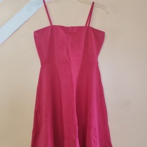 Flowy Fuscia Pink Summer Dress w/Multi-Way Straps